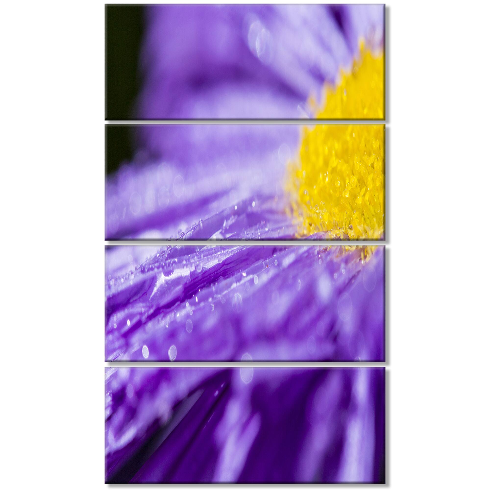 Designart - Large Violet Flower Petal Close up
